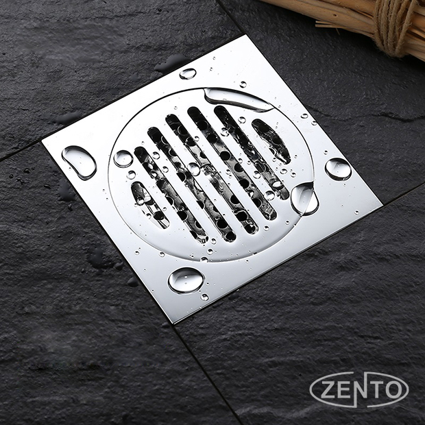 Phễu thoát sàn chống mùi hôi inox Zento TS107 (100x100)