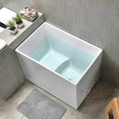 Bồn Tắm Ngồi Chữ Nhật Acrylic Zento RY551 - Giải Pháp Hoàn Hảo Cho Không Gian Nhỏ