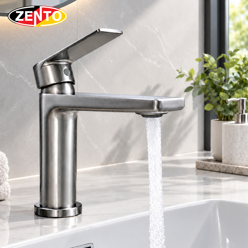 Vòi lavabo nóng lạnh Zento SUS3332-Gr
