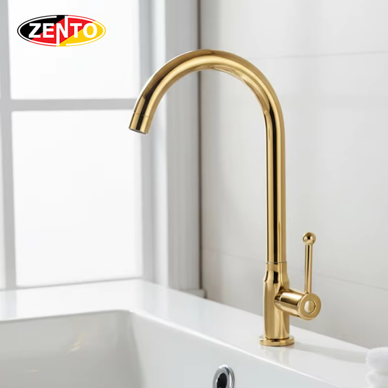 Vòi rửa chén, bát đơn SUS4739-Gold