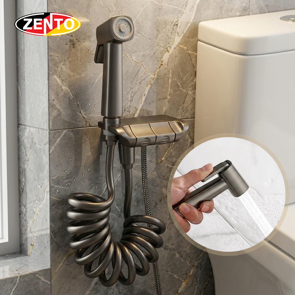 Bộ vòi xịt vệ sinh Zento ZT5129Gr-Pro