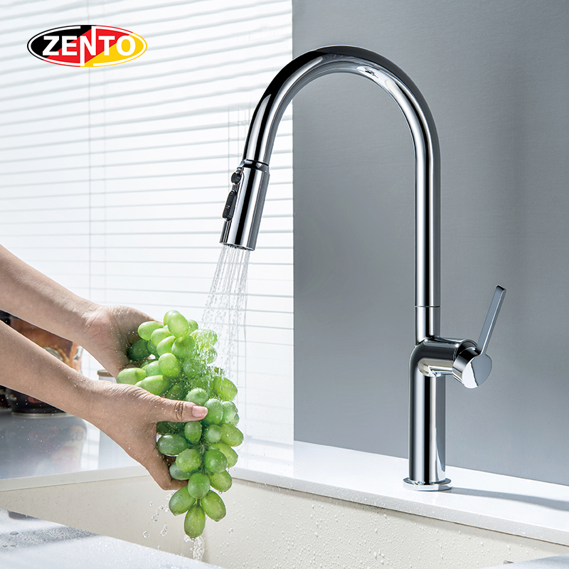 Vòi rửa chén bát nóng lạnh Pulldown Spray ZT5522 (Dây rút) Vòi rửa chén bát nóng lạnh Pulldown Spray ZT5522 (Dây rút)