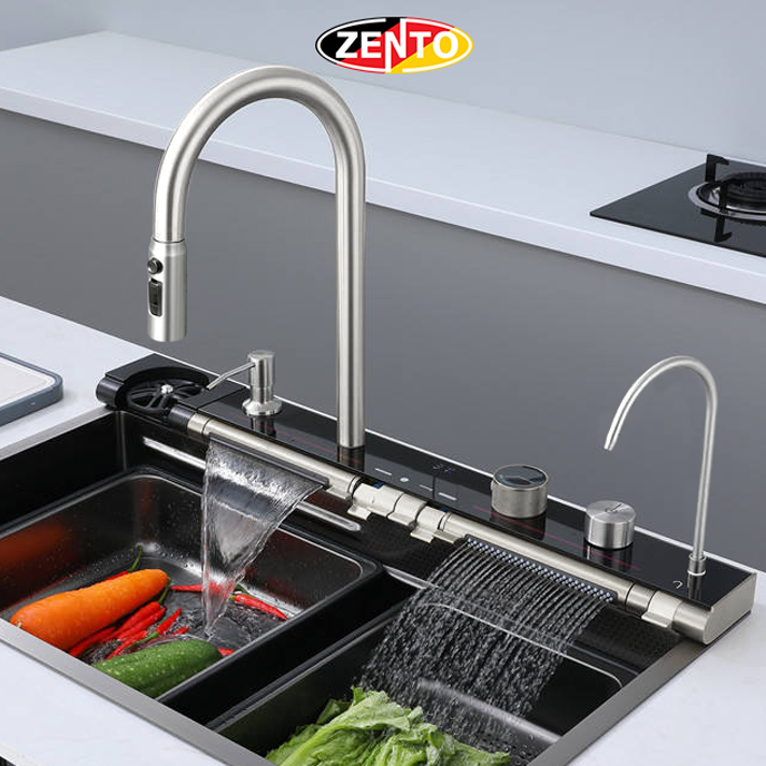 Vòi rửa chén bát Luxury Kitchen Sink SUS5542-Brushed (dây rút)