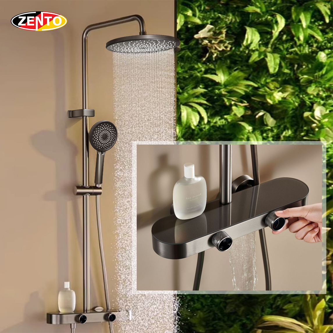 Bộ sen cây nóng lạnh Luxury Shower ZT8713-Gr