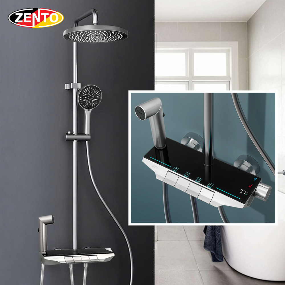 Bộ sen cây 4in1 hiển thị nhiệt độ nước ZT8177 (digital display shower)