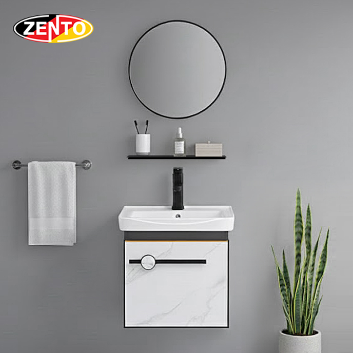 Bộ tủ chậu, kệ gương Lavabo mini ZT-LV959 (Aluminum-888)