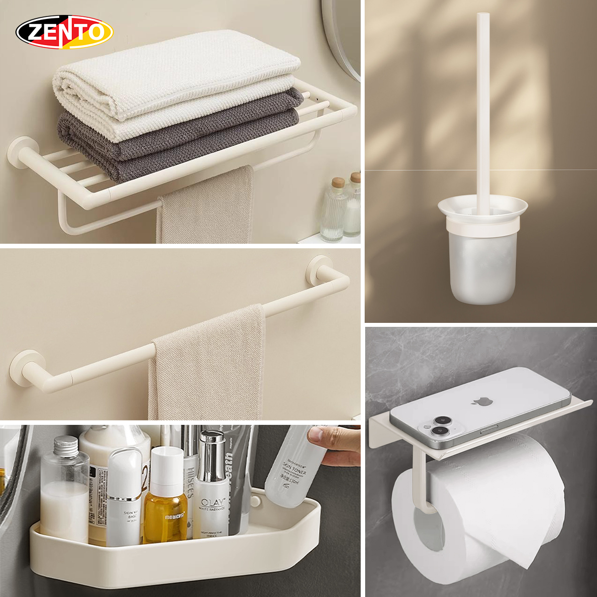 Bộ 5 phụ kiện nhà tắm Zento AL09-Cheese (909)