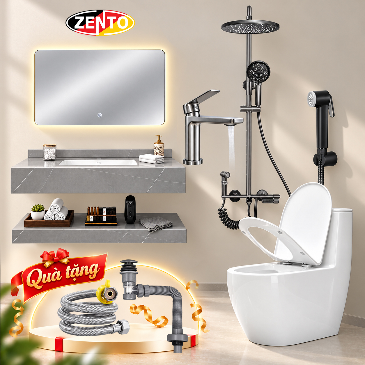 Combo 5 thiết bị vệ sinh Zento BS08