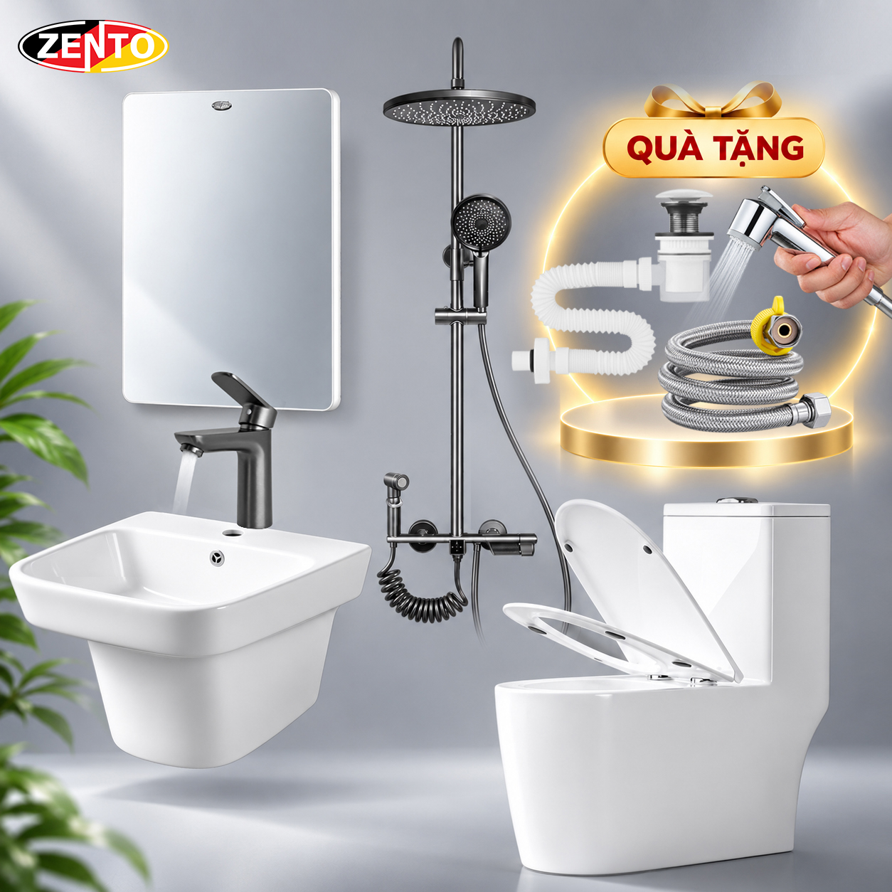 Combo 5 thiết bị vệ sinh Zento BS07