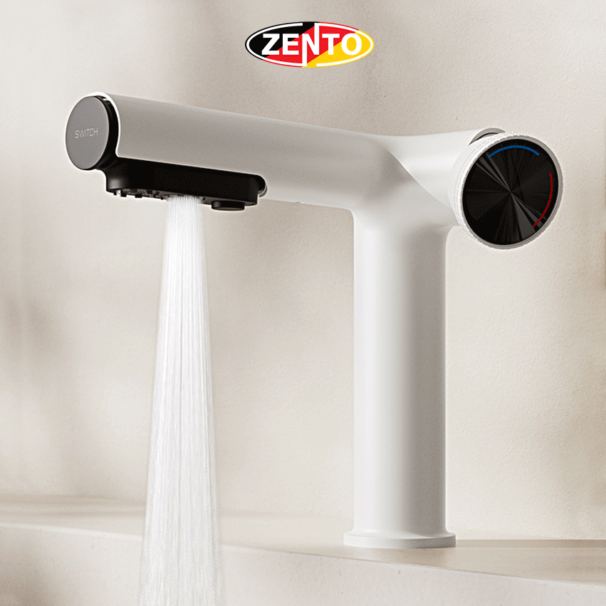 Vòi lavabo nóng lạnh Switch ZT2220-Cream (Dây rút) Vòi lavabo nóng lạnh Switch ZT2220-Cream (Dây rút)