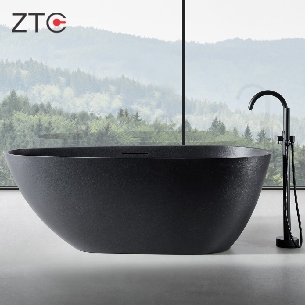 Bồn tắm nằm Egg-shaped Stone Bath ZTC-D003 (Black)