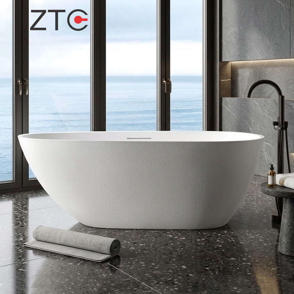 Bồn tắm nằm Egg-shaped Stone Bath ZTC-D003 (White)