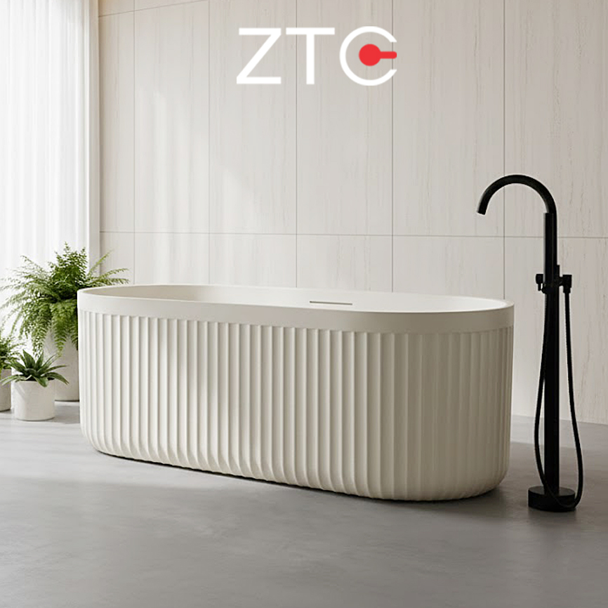 Bồn tắm nằm Roman Freestanding Stone Bath ZTC-D006 (Cheese)