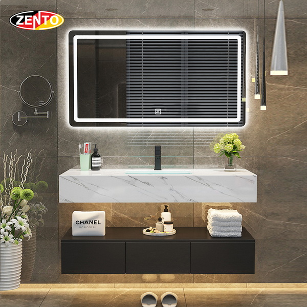 Bộ tủ lavabo, bàn đá, gương đèn Led ZT-LV8956 Bộ tủ lavabo, bàn đá, gương đèn Led ZT-LV8956