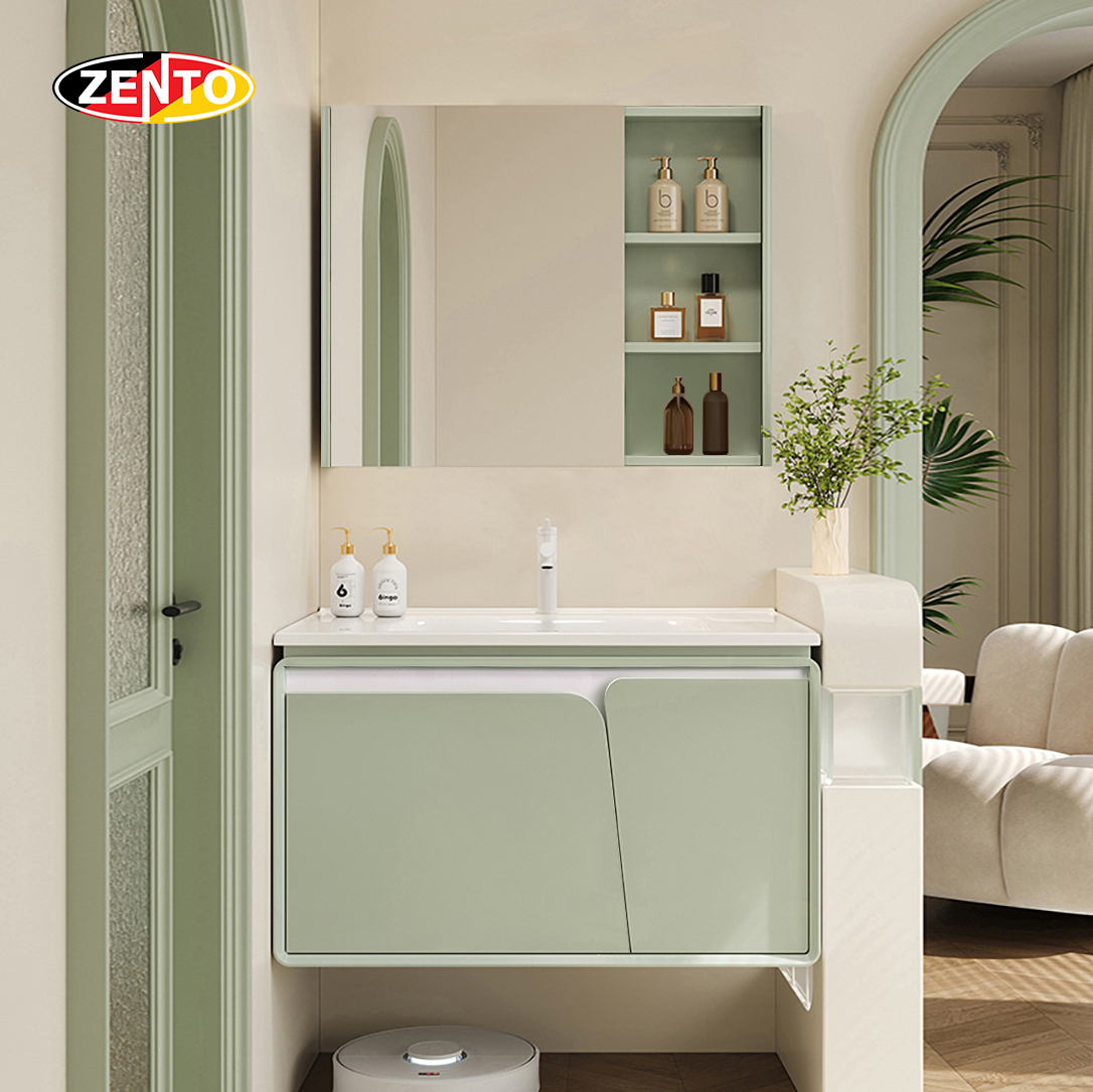 Bộ tủ, chậu, tủ gương Lavabo LV8967-Pastel blue Bộ tủ, chậu, tủ gương Lavabo LV8967-Pastel blue