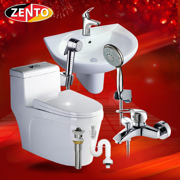 Bộ 6 sản phẩm thiết bị vệ sinh Zento  BS01
