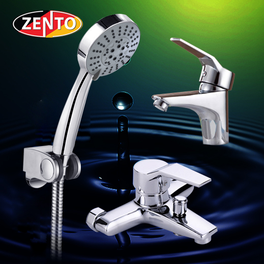 Cặp đôi sen tắm và vòi lavabo Zento CB009