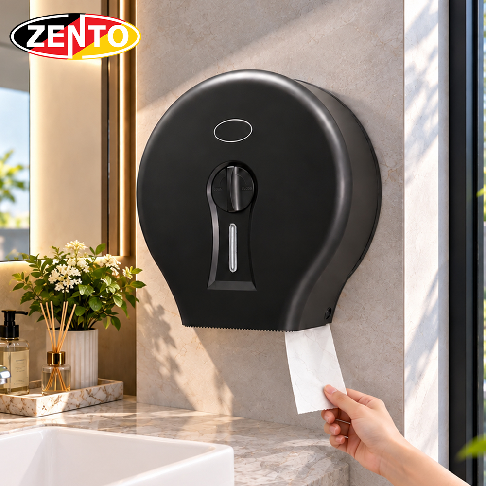 Hộp giấy vệ sinh cuộn lớn HG1292-Matte Black