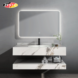 Bộ chậu lavabo, bàn đá, kệ, gương đèn Led ZT-LV8988-A (101) Bộ chậu lavabo, bàn đá, kệ, gương đèn Led ZT-LV8988-A (101)