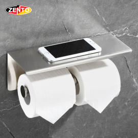 Lô giấy vệ sinh kép Zento HB1127-Brushed (Toilet paper holder)