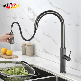 Vòi rửa chén bát nóng lạnh Pulldown Spray ZT2389-Gr (Dây rút)
