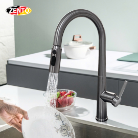 Vòi rửa chén bát nóng lạnh Pulldown Spray ZT5523-Gr (Dây rút) Vòi rửa chén bát nóng lạnh Pulldown Spray ZT5523-Gr (Dây rút)