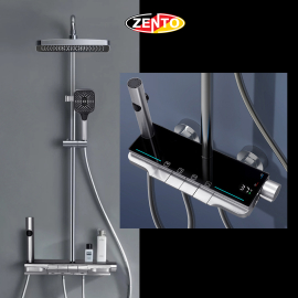 Bộ sen cây 4in1 hiển thị nhiệt độ nước ZT8178 (digital display shower)