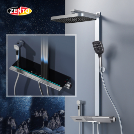 Bộ sen cây 4in1 hiển thị nhiệt độ nước ZT8176 (digital display shower)