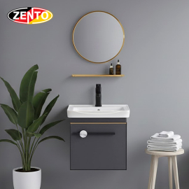 Bộ tủ chậu, kệ gương Lavabo mini ZT-LV959-Gr (Aluminum-858)