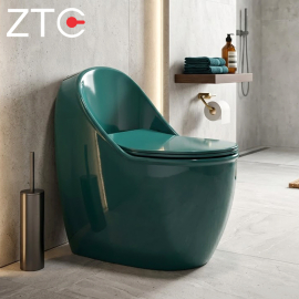 Bàn cầu 1 khối Egg-Shaped Toilet ZTC-9925 (Dark Green)