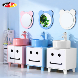 Bộ tủ, chậu, gương Lavabo trẻ em BB3050