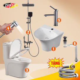 Combo 6 thiết bị vệ sinh Zento BS03-2025
