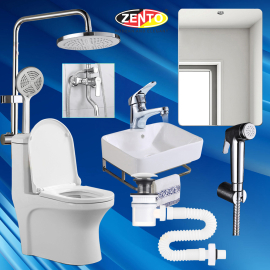 Combo 6 thiết bị vệ sinh Zento BS23-2026 (Tặng gương LE917) Combo 6 thiết bị vệ sinh Zento BS23-2026 (Tặng gương LE917)