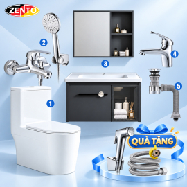 Combo 5 thiết bị vệ sinh Zento BS04 Combo 5 thiết bị vệ sinh Zento BS04