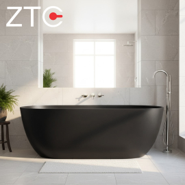 Bồn tắm nằm Venus Freestanding Stone Bath ZTC-D002 (Black)