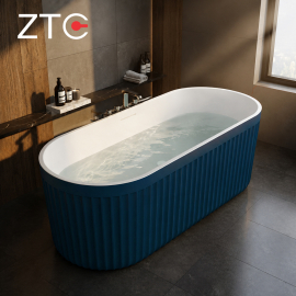 Bồn tắm nằm Roman Freestanding Stone Bath ZTC-D006 (Prussian & White) Bồn tắm nằm Roman Freestanding Stone Bath ZTC-D006 (Prussian & White)