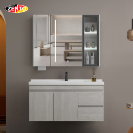 Bộ tủ lavabo gương đèn Led LV1154-Grey wood grain (E05) Bộ tủ lavabo gương đèn Led LV1154-Grey wood grain (E05)