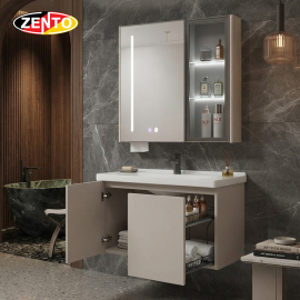 Bộ tủ lavabo gương đèn Led LV1153-Brown (E525) Bộ tủ lavabo gương đèn Led LV1153-Brown (E525)