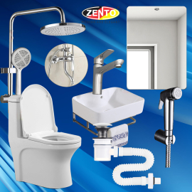 Combo 6 thiết bị vệ sinh Zento BS23 (Tặng gương LE917)