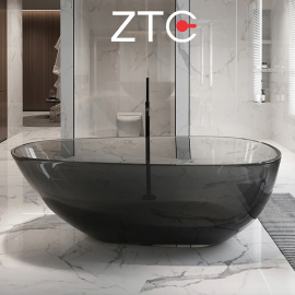 Bồn tắm nằm Transparent Resin Stone Bath ZTC-ST26 (Light Black)