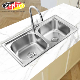 Chậu rửa chén bát inox 2 hố SK7843-201TM