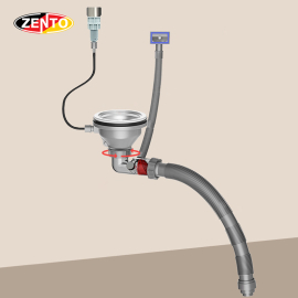 Bộ xi phông ống xả chậu rửa chén, bát 1 hố XP320