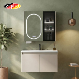 Bộ tủ lavabo gương đèn Led LV1155-Brown (Y15)