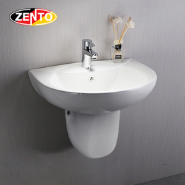 Chậu Lavabo treo tường chân lửng LV6082 (Semi pedestal basin-3001)