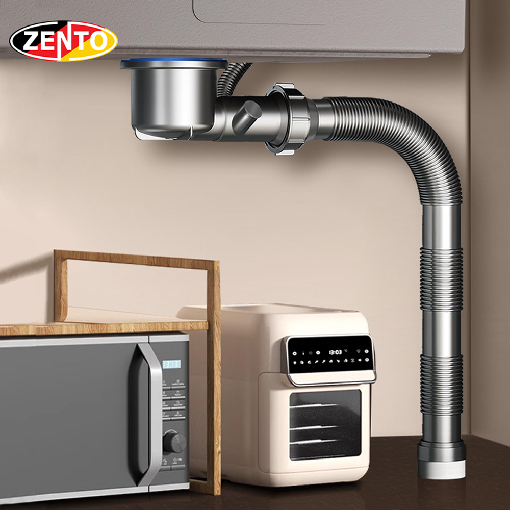 Bộ xi phông ống xả chậu rửa chén, bát 1 hố XP321