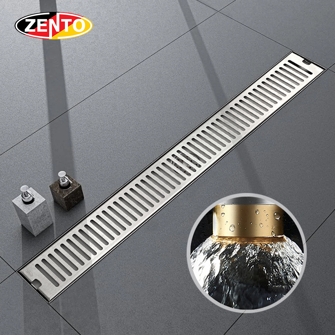 Thoát sàn chống mùi Linear Shower Drain ZT759-80AV (100x800mm)