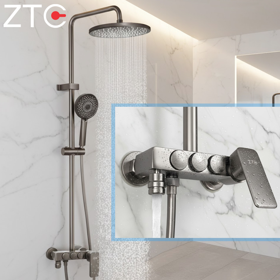 Bộ sen cây nóng lạnh Push-button ZTC8062-Gr