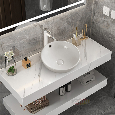 Bộ chậu lavabo, bàn đá, gương đèn Led LV8987